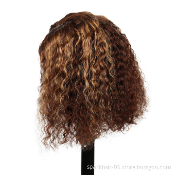 SPARK Wholesale Highlight Short Bob Human Hair Wigs For Black Women, Hd Lace front Wigs, Highlighted Human Hair Wigs